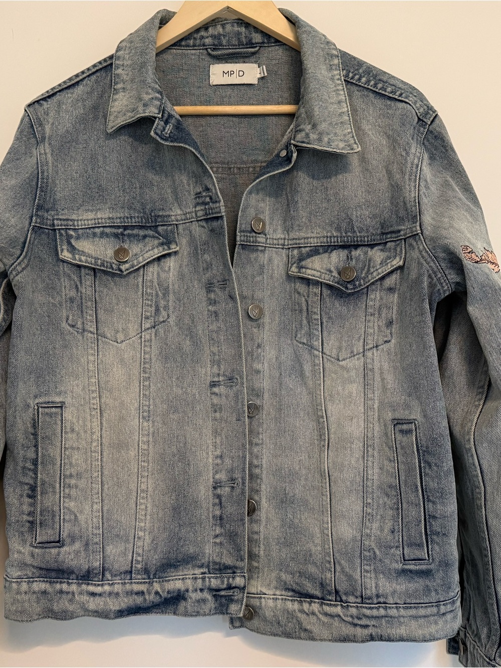 MPD Light Wash Embroidered Denim Jacket